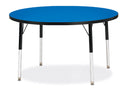 Berries Round Activity Table - 42" Diameter, Mobile - Gray/Purple/Gray