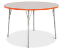 Berries Round Activity Table - 48" Diameter, A-height - Gray/Orange/Gray