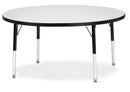 Berries Round Activity Table - 48" Diameter, E-height - Gray/Black/Black