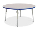 Berries Round Activity Table - 48" Diameter, E-height - Gray/Blue/Gray