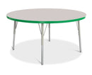 Berries Round Activity Table - 48" Diameter, E-height - Gray/Green/Gray