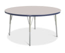 Berries Round Activity Table - 48" Diameter, E-height - Gray/Navy/Gray