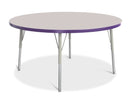 Berries Round Activity Table - 48" Diameter, E-height - Gray/Purple/Gray
