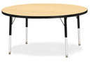 Berries Round Activity Table - 48" Diameter, E-height - Maple/Black/Black