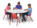 Berries Round Dry Erase Table - 48" Diameter, A-height - Write-n-Wipe/Black/Black