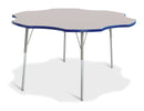 Berries Six Leaf Activity Table - 60", A-height - Gray/Blue/Gray