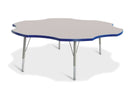 Berries Six Leaf Activity Table - 60", E-height - Gray/Blue/Gray