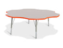 Berries Six Leaf Activity Table - 60", E-height - Gray/Orange/Gray