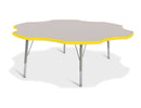 Berries Six Leaf Activity Table - 60", E-height - Gray/Yellow/Gray