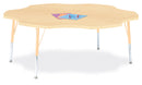 Berries Six Leaf Activity Table - 60", E-height - Maple/Maple/Camel