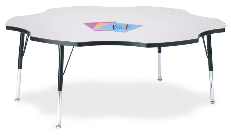 Berries Six Leaf Activity Table - 60", Mobile - Gray/Purple/Gray