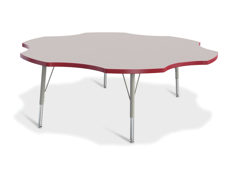 Berries Six Leaf Activity Table - 60", Mobile - Gray/Purple/Gray