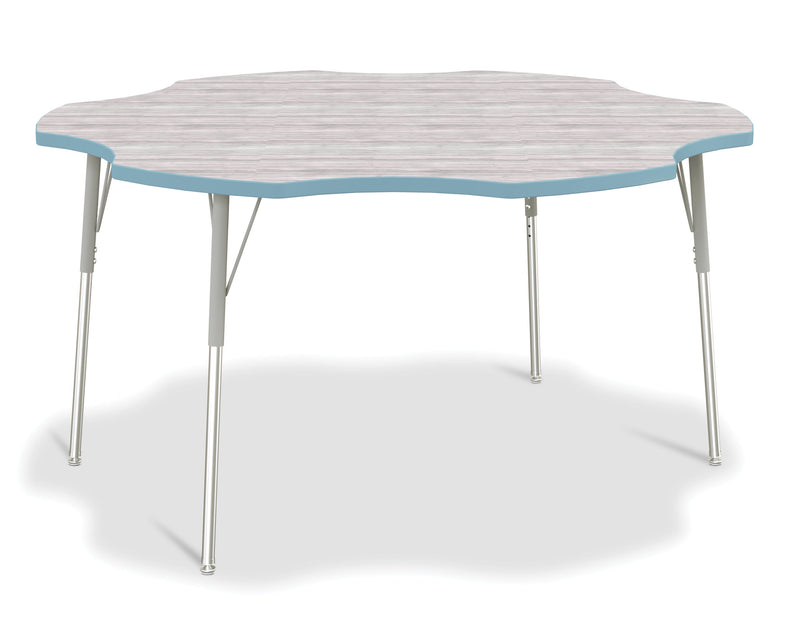 Berries Six Leaf Activity Table - A-height - Driftwood Gray/Coastal Blue/Gray