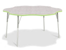 Berries Six Leaf Activity Table - A-height - Driftwood Gray/Key Lime/Gray