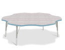 Berries Six Leaf Activity Table - E-height - Driftwood Gray/Coastal Blue/Gray