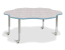 Berries Six Leaf Activity Table - Mobile - Driftwood Gray/Coastal Blue/Gray