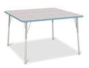 Berries Square Activity Table - 48" X 48", A-height - Driftwood Gray/Coastal Blue/Gray