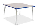Berries Square Activity Table - 48" X 48", A-height - Gray/Blue/Gray