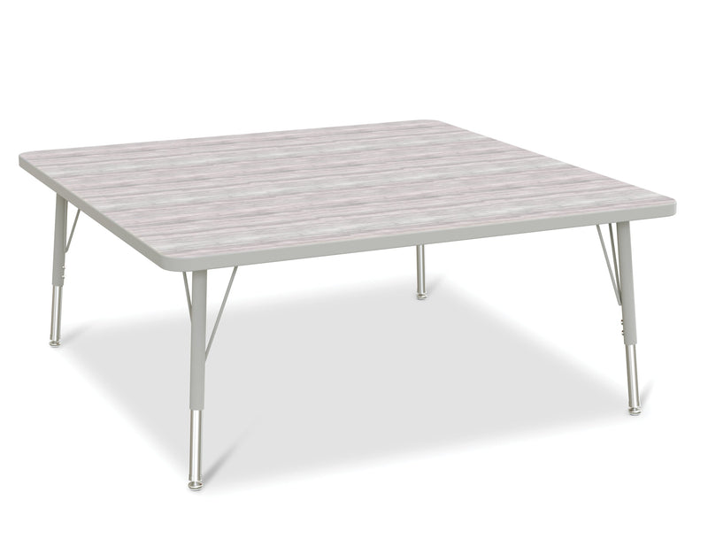 Berries Square Activity Table - 48" X 48", E-height - Driftwood Gray/Gray/Gray