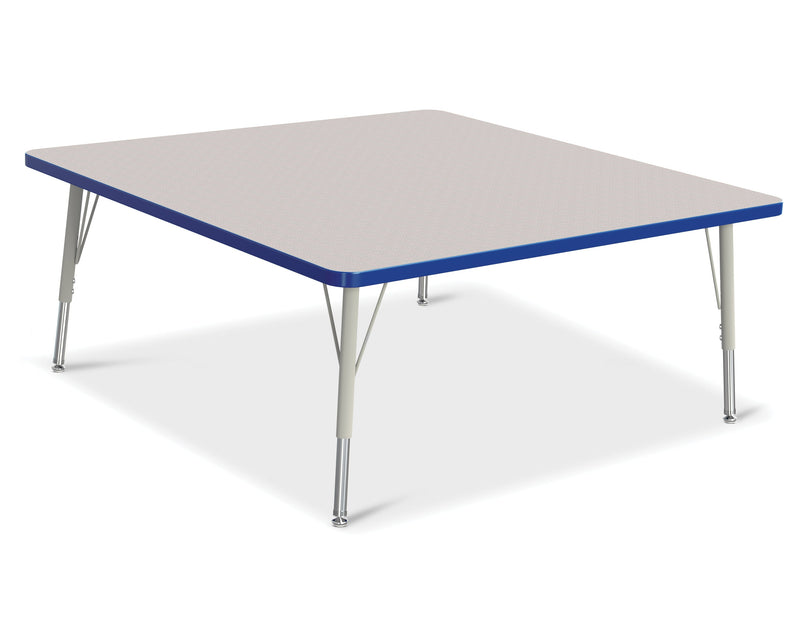Berries Square Activity Table - 48" X 48", E-height - Gray/Blue/Gray