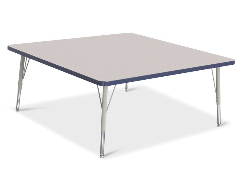 Berries Square Activity Table - 48" X 48", E-height - Gray/Navy/Gray