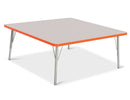 Berries Square Activity Table - 48" X 48", E-height - Gray/Orange/Gray
