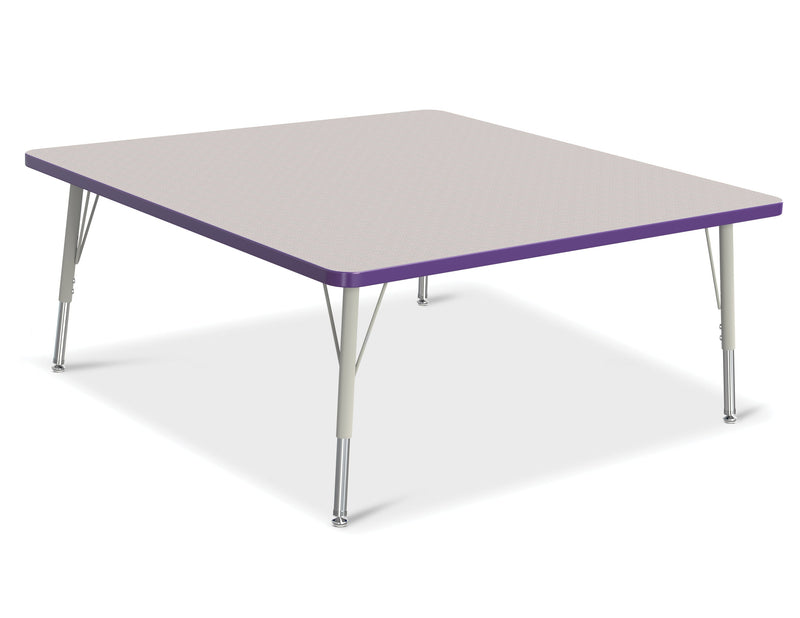 Berries Square Activity Table - 48" X 48", E-height - Gray/Purple/Gray