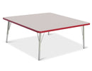 Berries Square Activity Table - 48" X 48", E-height - Gray/Red/Gray