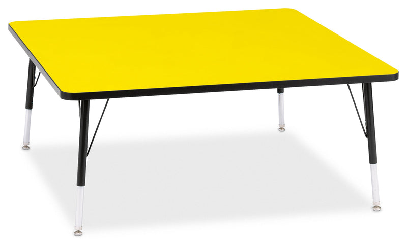 Berries Square Activity Table - 48" X 48", Mobile - Gray/Purple/Gray