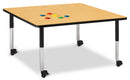 Berries Square Activity Table - 48" X 48", Mobile - Gray/Purple/Gray