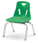 Berries Stacking Chair with Chrome-Plated Legs - 10" Ht - Green