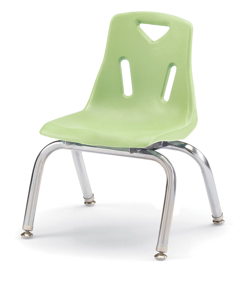 Berries Stacking Chair with Chrome-Plated Legs - 10" Ht - Set of 6 - Key Lime