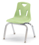 Berries Stacking Chair with Chrome-Plated Legs - 12" Ht - Key Lime