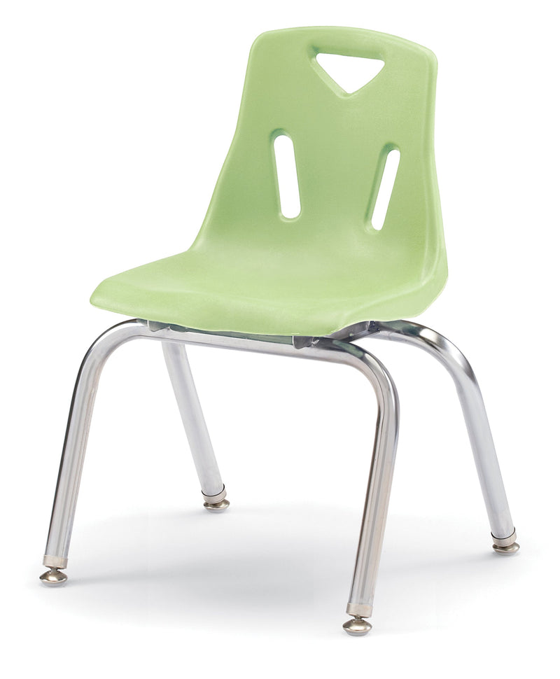 Berries Stacking Chair with Chrome-Plated Legs - 14" Ht - Key Lime