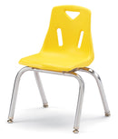 Berries Stacking Chair with Chrome-Plated Legs - 14" Ht - Yellow