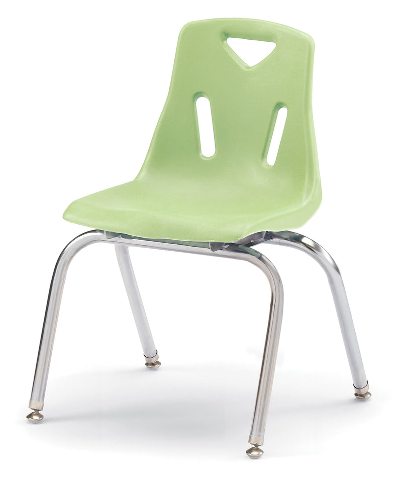 Berries Stacking Chair with Chrome-Plated Legs - 16" Ht - Key Lime