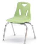 Berries Stacking Chair with Chrome-Plated Legs - 16" Ht - Set of 6 - Key Lime