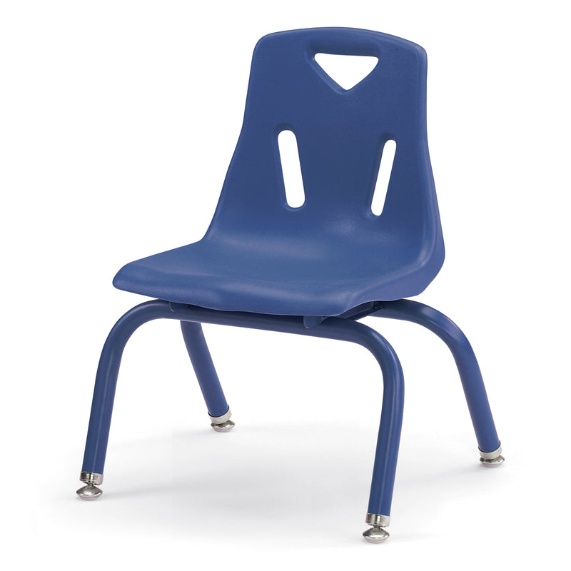 Berries Stacking Chair with Powder-Coated Legs - 10" Ht - Blue