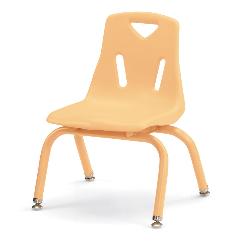 Berries Stacking Chair with Powder-Coated Legs - 10" Ht - Camel