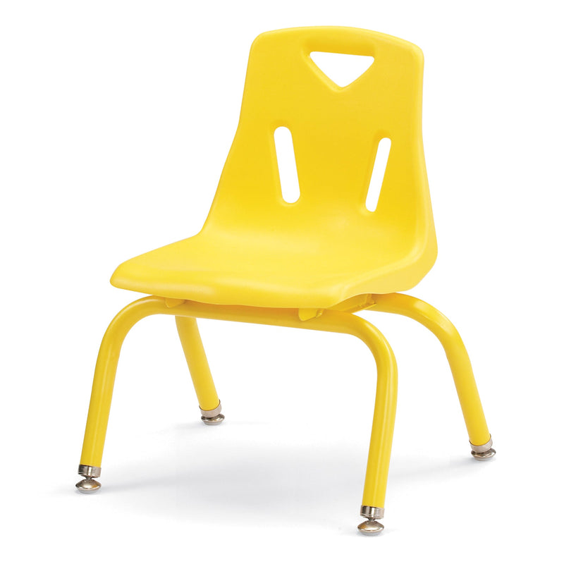 Berries Stacking Chair with Powder-Coated Legs - 10" Ht - Yellow