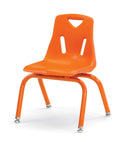 Berries Stacking Chair with Powder-Coated Legs - 12" Ht - Orange