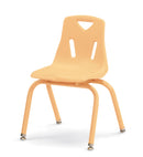 Berries Stacking Chair with Powder-Coated Legs - 14" Ht - Camel