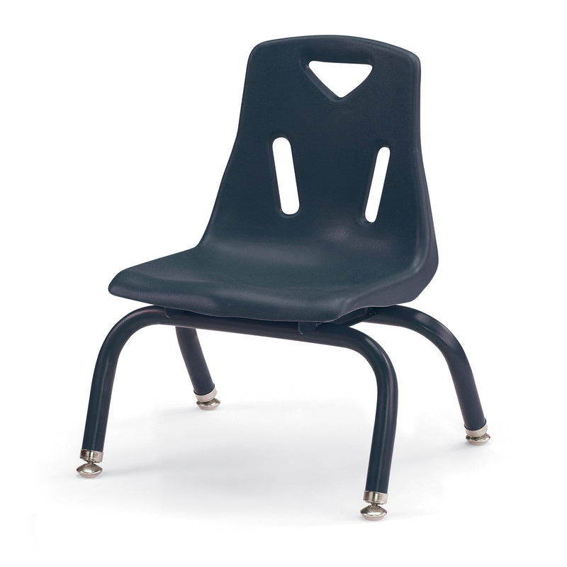 Berries Stacking Chair with Powder-Coated Legs - 8" Ht - Navy