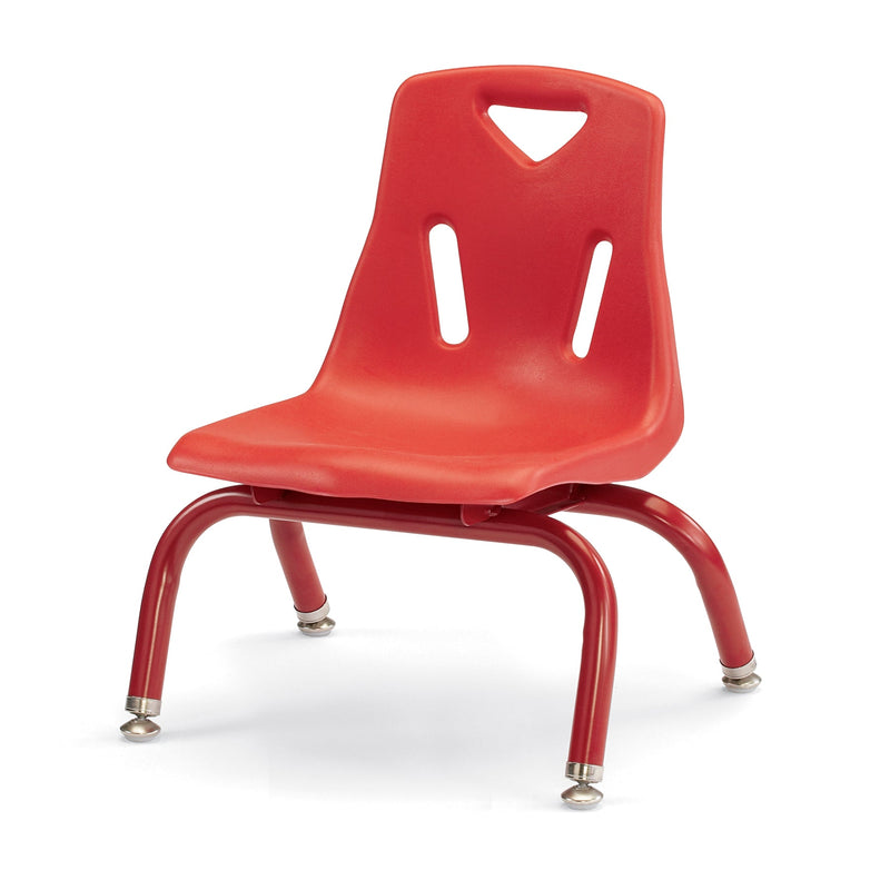 Berries Stacking Chair with Powder-Coated Legs - 8" Ht - Red