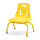 Berries Stacking Chair with Powder-Coated Legs - 8" Ht - Yellow