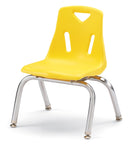 Berries Stacking Chairs with Chrome-Plated Legs - 10" Ht - Set of 6 - Yellow