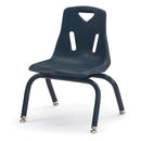 Berries Stacking Chairs with Powder-Coated Legs - 10" Ht - Set of 6 - Navy