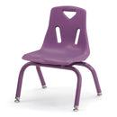 Berries Stacking Chairs with Powder-Coated Legs - 10" Ht - Set of 6 - Purple