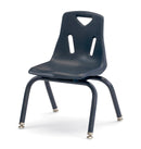 Berries Stacking Chairs with Powder-Coated Legs - 12" Ht - Set of 6 - Navy