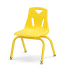 Berries Stacking Chairs with Powder-Coated Legs - 12" Ht - Set of 6 - Yellow